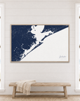 Galveston canvas map — window-scene interior