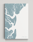 Jekyll Island Coastal Map — Canvas Vertical, soft-blue, No Frame