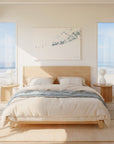 Key West soft blue horizontal wrapped canvas map in the ratio 3:2 hand mockup