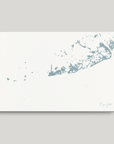 Key West Coastal Map — Canvas Horizontal, soft-blue, No Frame