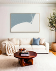 Brunswick Islands canvas map art in livingroom setting