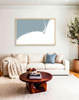 Brunswick Islands matte map art in livingroom setting