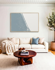 Daytona Beach canvas map art in livingroom setting