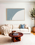 Grand Strand canvas map art in livingroom setting