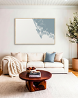Marco Island canvas map art in livingroom setting
