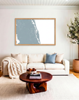 St. Augustine matte map art in livingroom setting