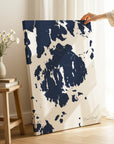 Mount Desert navy vertical wrapped canvas map in the ratio 2:3 hand mockup