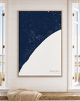 Myrtle Beach canvas map — window-scene interior