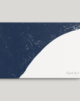 Myrtle Beach Coastal Map — Canvas Horizontal, navy, No Frame