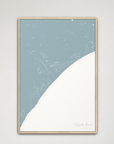 Myrtle Beach Coastal Map — Canvas Vertical, soft-blue, Natural Oak