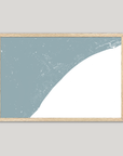 Myrtle Beach Coastal Map — Fine Art Print Horizontal, soft-blue, Oak, 10x8