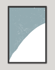 Myrtle Beach Coastal Map — Fine Art Print Vertical, soft-blue, Black Frame, 8x10