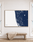 Naples canvas map — window-scene interior