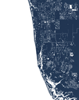 Naples Coastal Map — Fine Art Print Vertical, navy, No Frame, 8x10