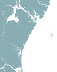 New Hampshire Coast Coastal Map — Fine Art Print Vertical, soft-blue, No Frame, 8x10