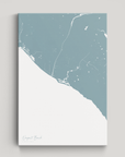 Newport Beach Coastal Map — Canvas Vertical, soft-blue, No Frame