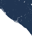Newport Beach Coastal Map — Fine Art Print Vertical, navy, No Frame, 8x10