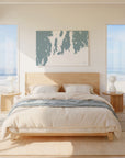Newport soft blue horizontal wrapped canvas map in the ratio 3:2 hand mockup