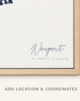 Newport canvas map — location and coordinates customization