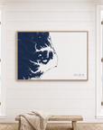 Outer Banks canvas map — window-scene interior