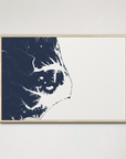 Outer Banks canvas map horizontal product mockup
