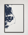 Outer Banks Canvas Map - Vertical
