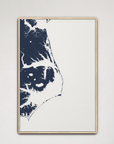 Outer Banks canvas map vertical product mockup