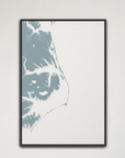 Outer Banks Canvas Map - Vertical