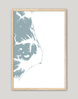 Outer Banks Fine Art Map - Vertical