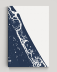 New Smyrna Beach vertical canvas map, Navy, No Frame