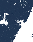 Portsmouth Coastal Map — Fine Art Print Vertical, navy, No Frame, 8x10