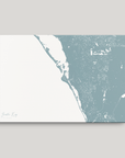 Siesta Key Coastal Map — Canvas Horizontal, soft-blue, No Frame