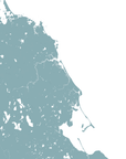 South Shore Massachusetts Coastal Map — Fine Art Print Horizontal, soft-blue, No Frame, 10x8