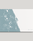 Space Coast Coastal Map — Canvas Horizontal, soft-blue, No Frame