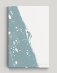 Space Coast Coastal Map — Canvas Vertical, soft-blue, No Frame