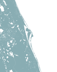 Space Coast Coastal Map — Fine Art Print Vertical, soft-blue, No Frame, 8x10