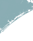 Topsail Island Coastal Map — Fine Art Print Vertical, soft-blue, No Frame, 8x10