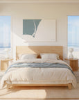 Wilmington soft blue horizontal wrapped canvas map in the ratio 3:2 hand mockup