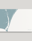 Wilmington Coastal Map — Canvas Horizontal, soft-blue, No Frame