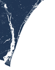Wilmington Coastal Map — Fine Art Print Vertical, navy, No Frame, 8x10
