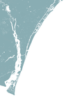 Wilmington Coastal Map — Fine Art Print Vertical, soft-blue, No Frame, 8x10