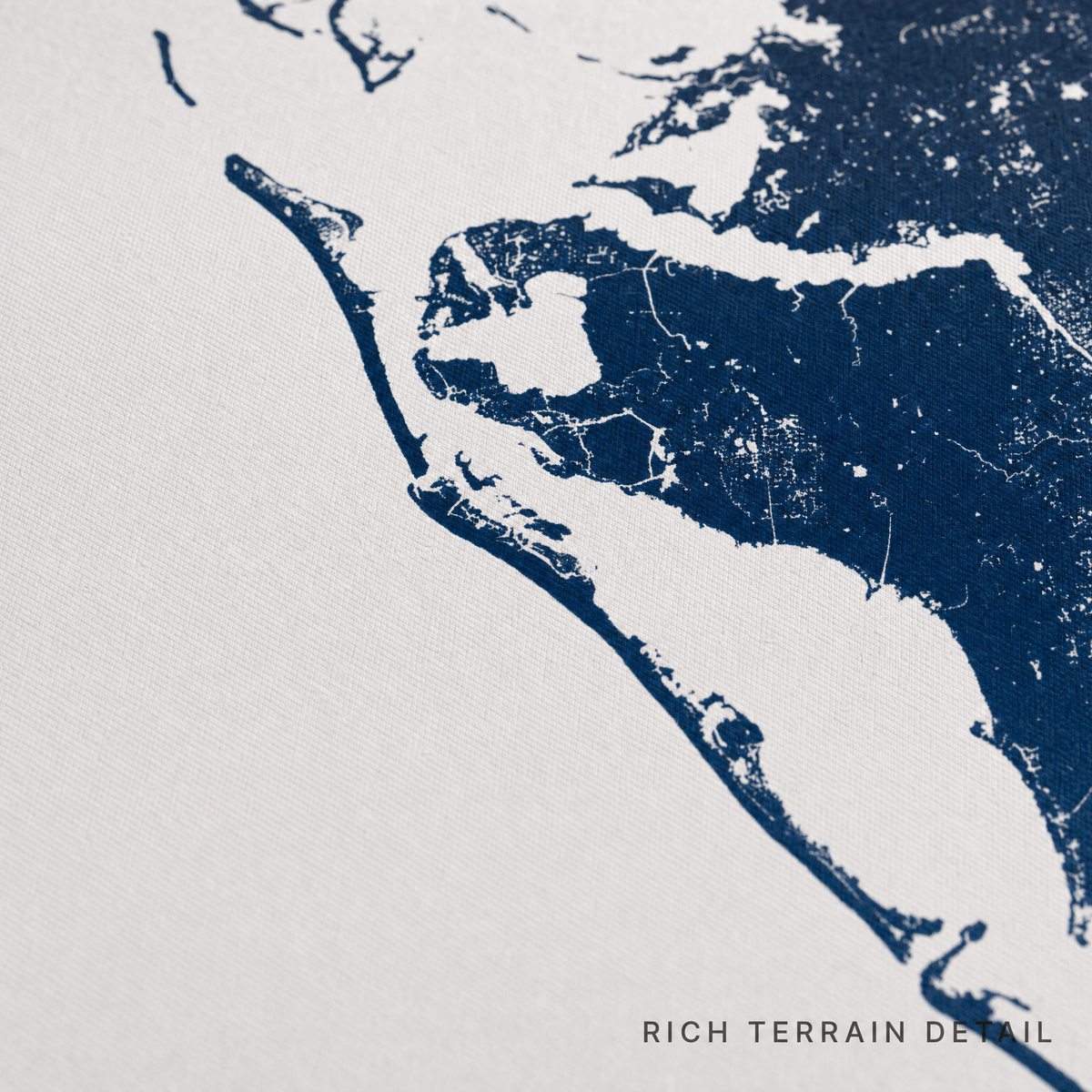 Anna Maria Island canvas map — rich terrain detail