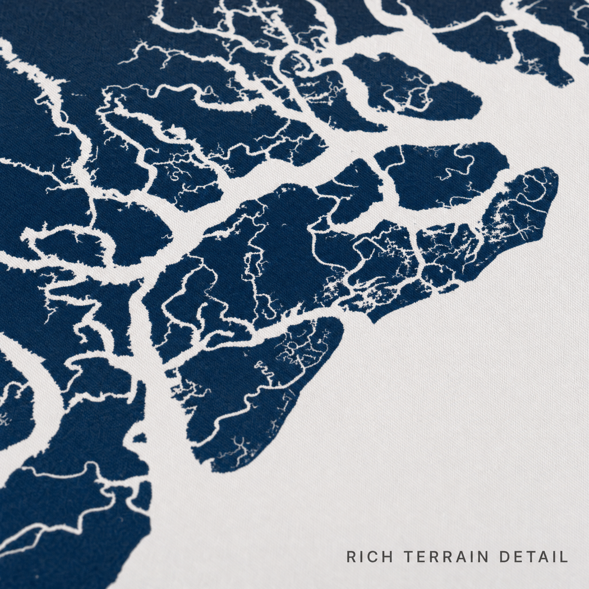 Beaufort / Sea Islands canvas map — rich terrain detail