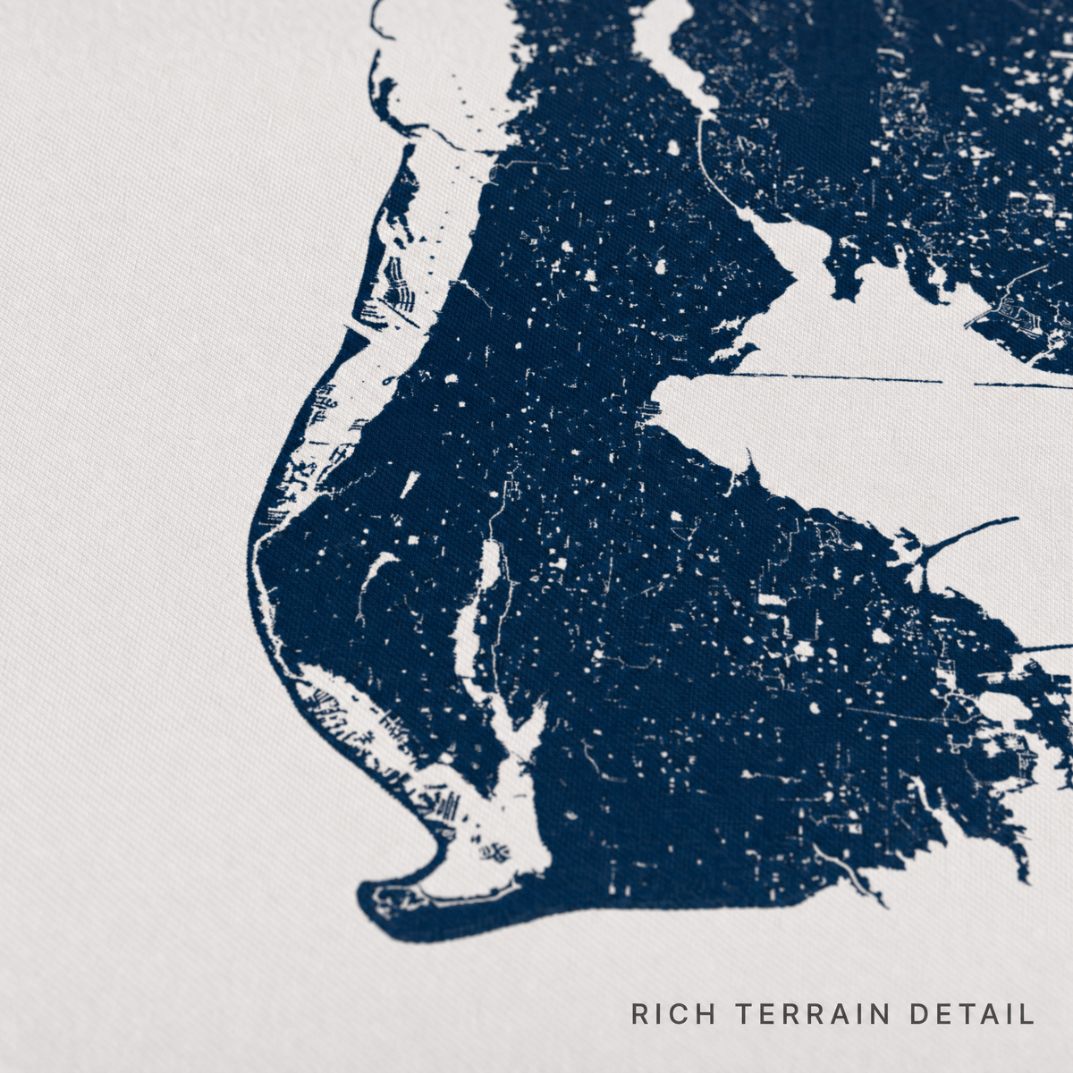 Clearwater Beach canvas map — rich terrain detail