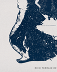 Clearwater Beach canvas map — rich terrain detail
