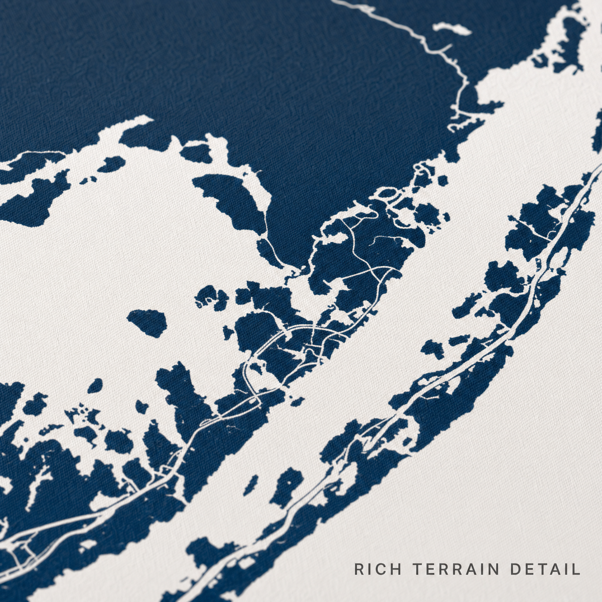 Florida Keys canvas map — rich terrain detail