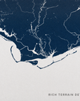 Forgotten Coast canvas map — rich terrain detail