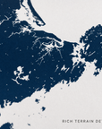 Gloucester canvas map — rich terrain detail