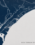 Grand Strand canvas map — rich terrain detail
