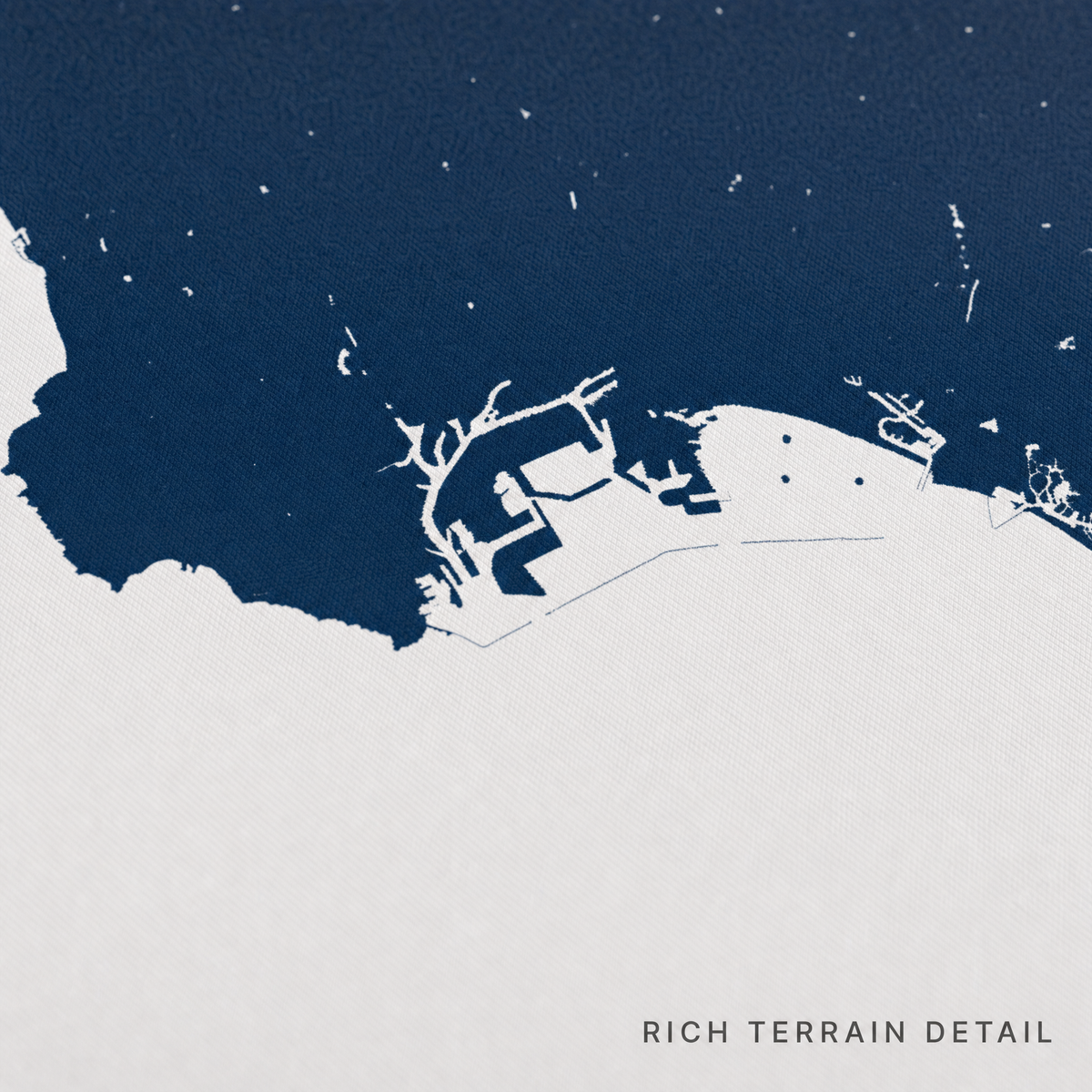 Long Beach canvas map — rich terrain detail